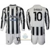 Maglia da Calcio a Maniche Lunghe Juventus Dybala 10 Casa 2021-22 per Bambino